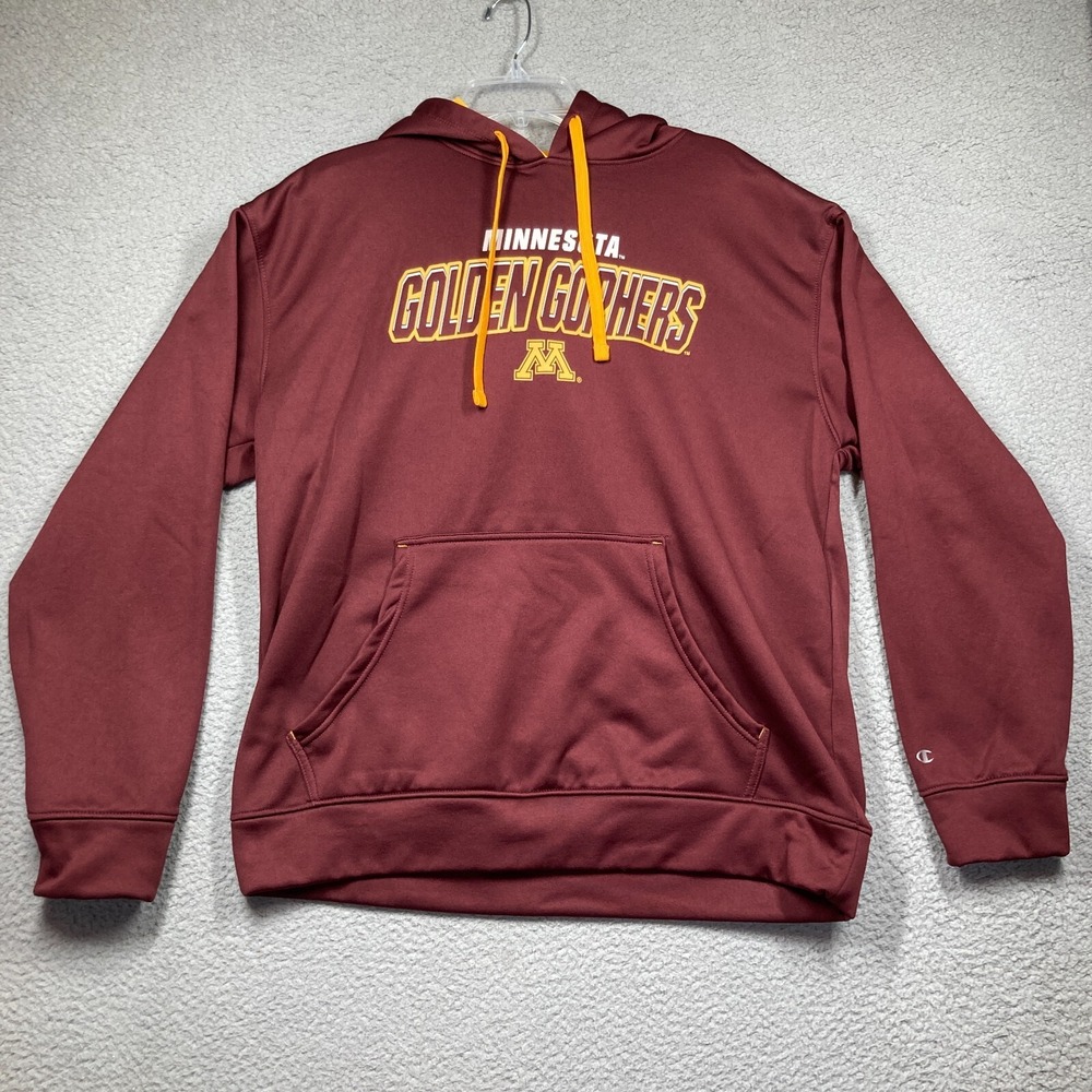 Minnesota Golden Gopher Hoodie Adult Large Burgundy Champion Sweatshirt Pullover